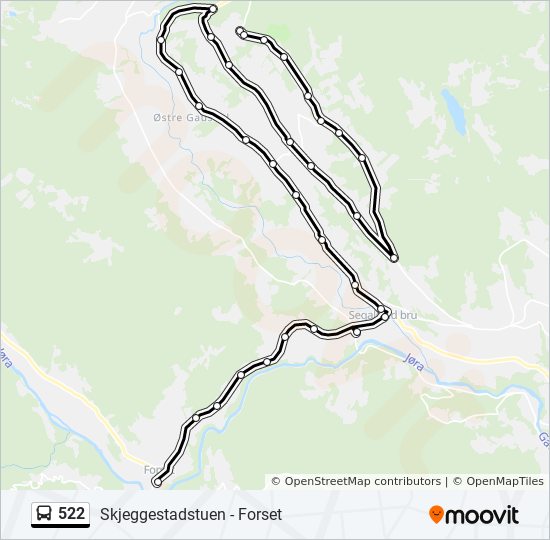 522 bus Line Map