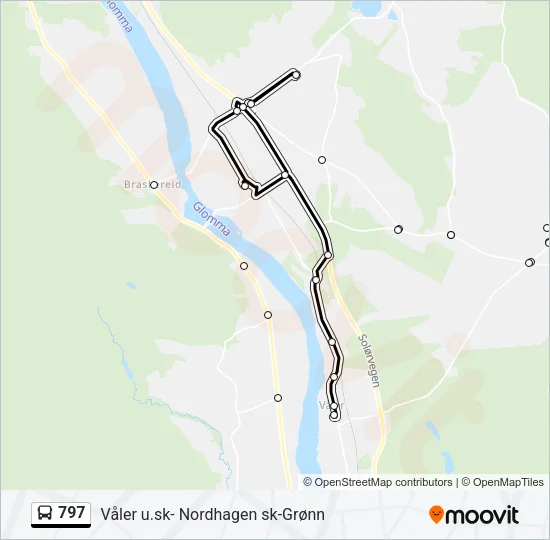 797 Bus Line Map