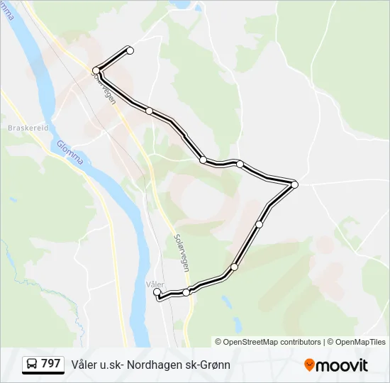 797 Bus Line Map
