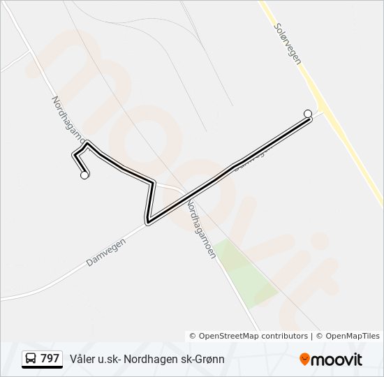 797 bus Line Map