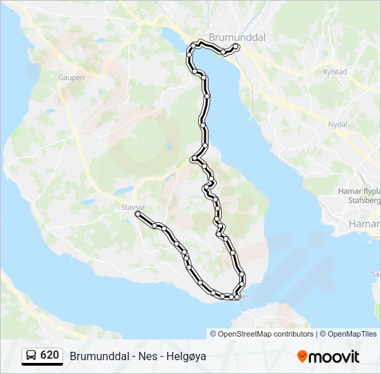620 Bus Line Map