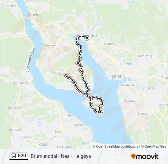620 Bus Line Map