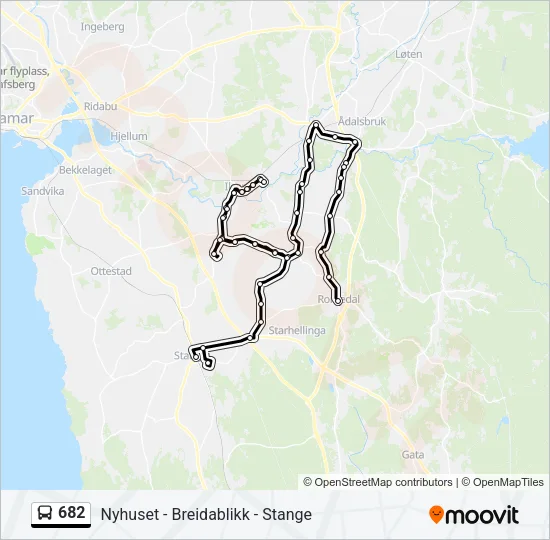 682 Bus Line Map