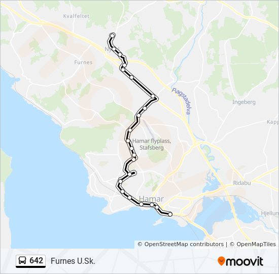 642 bus Line Map