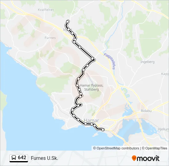 642 Bus Line Map