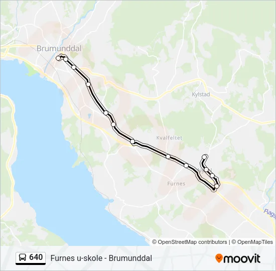 640 Bus Line Map