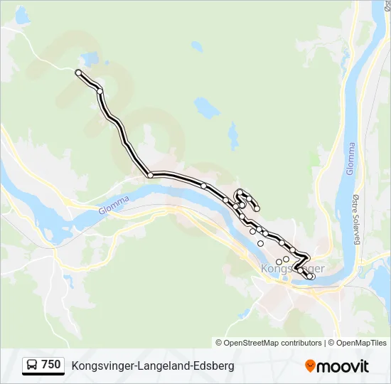 750 Bus Line Map