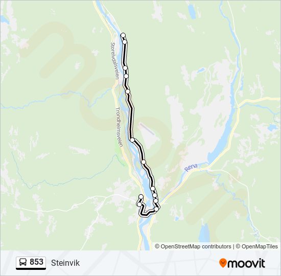 853 bus Line Map