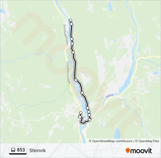 853 Bus Line Map