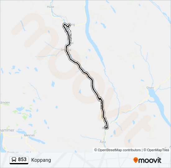 853 Bus Line Map