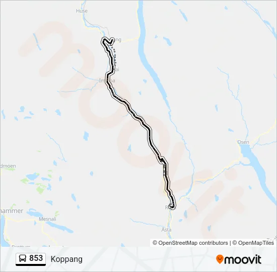 853 Bus Line Map