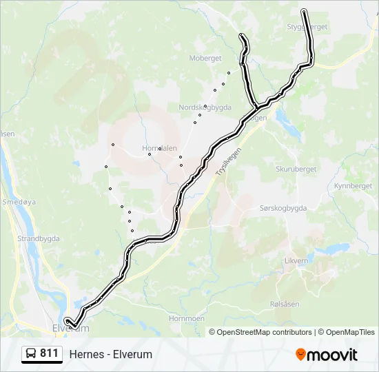 811 Bus Line Map