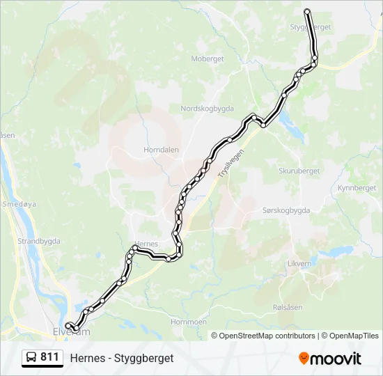 811 buss Linjekart