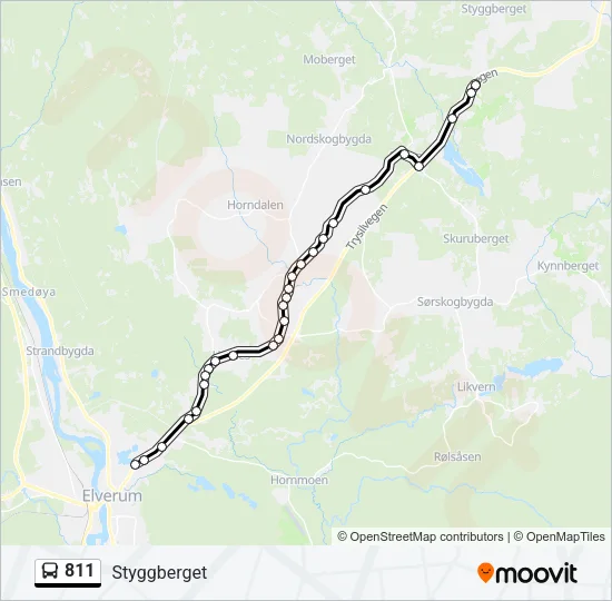 811 Bus Line Map