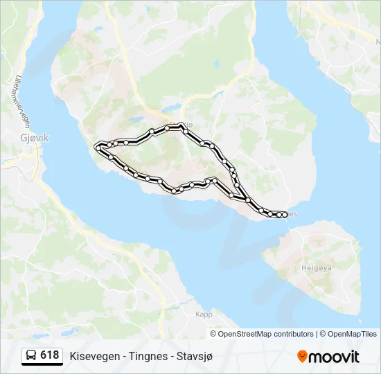 618 Bus Line Map