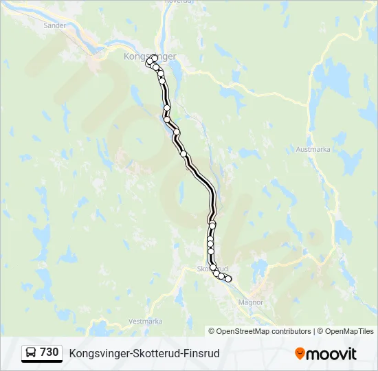 730 Bus Line Map
