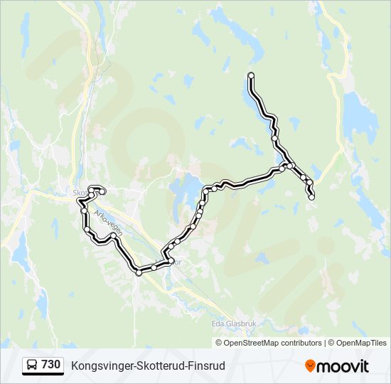 730 bus Line Map