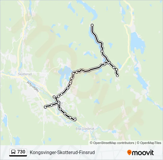 730 Bus Line Map