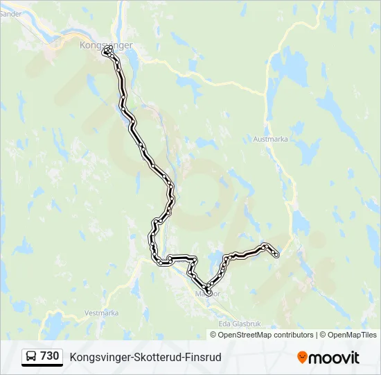 730 Bus Line Map