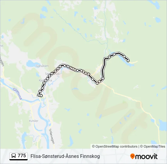 775 Bus Line Map
