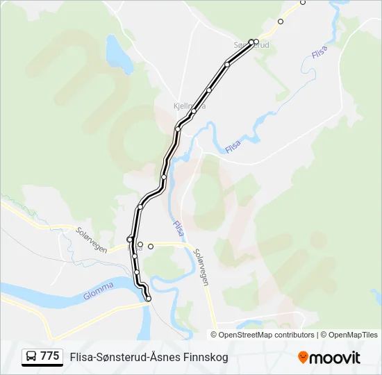 775 Bus Line Map