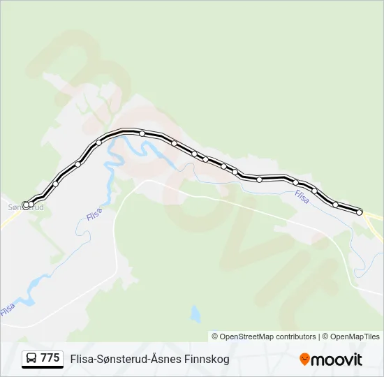 775 Bus Line Map