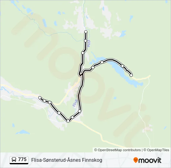 775 Bus Line Map