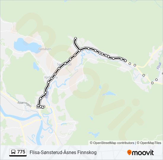 775 bus Line Map