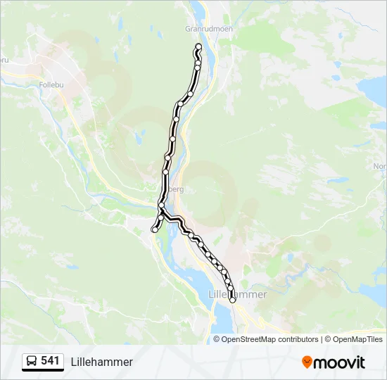 541 Bus Line Map