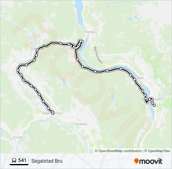 541 Bus Line Map