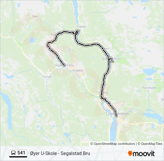 541 Bus Line Map