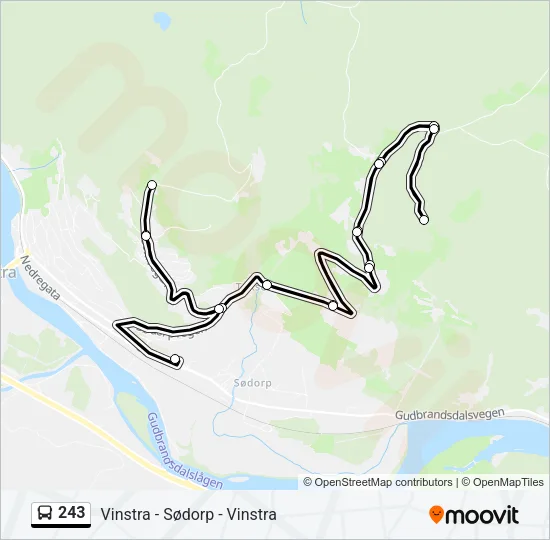 243 Bus Line Map