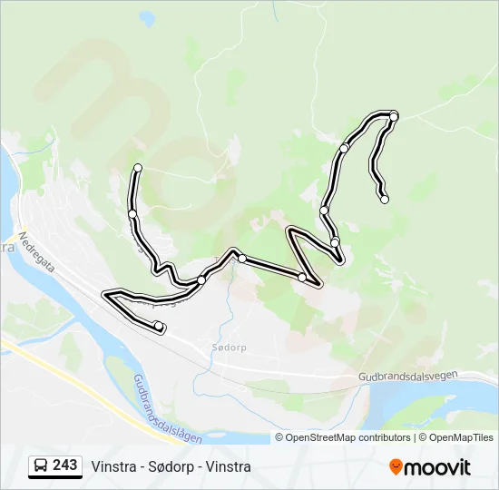243 Bus Line Map