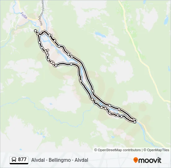 877 Bus Line Map