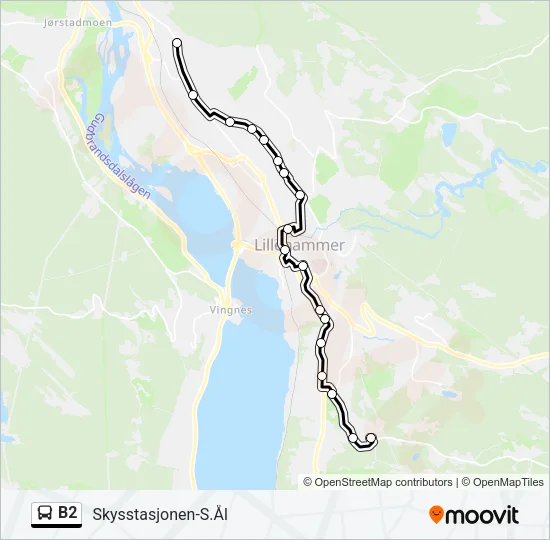B2 Bus Line Map