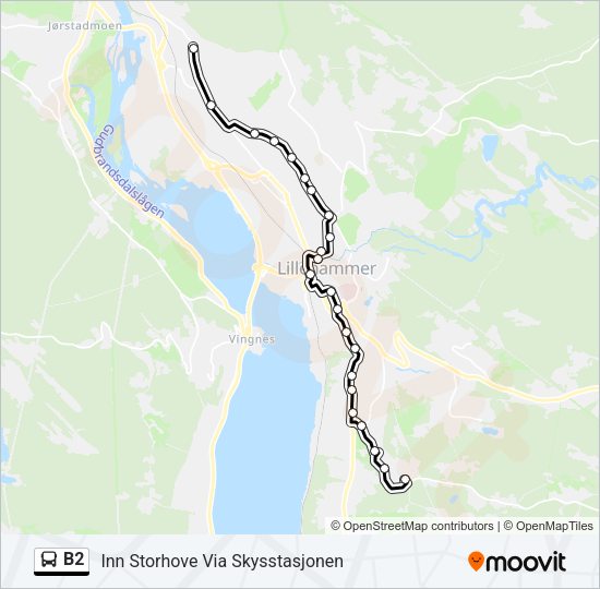 B2 Bus Line Map