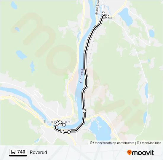 740 Bus Line Map