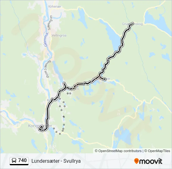 740 Bus Line Map