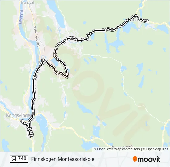 740 Bus Line Map