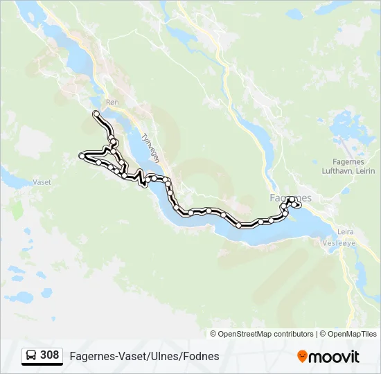 308 Bus Line Map