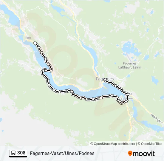 308 Bus Line Map