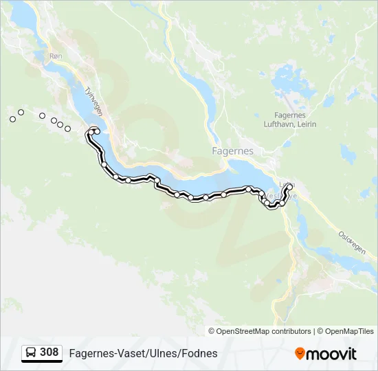 308 Bus Line Map