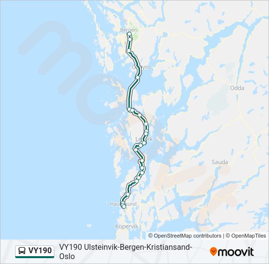 VY190 Bus Line Map