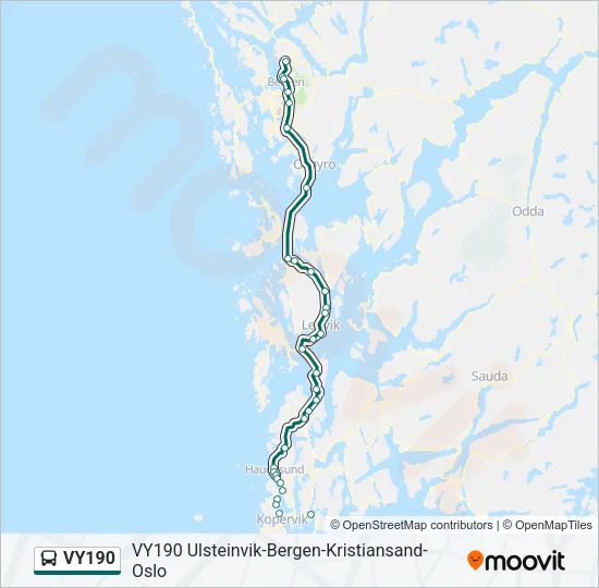 VY190 Bus Line Map
