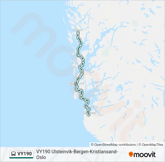 VY190 Bus Line Map