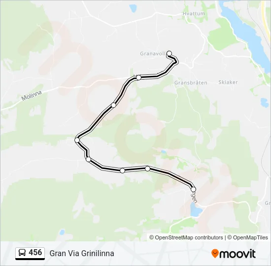 456 Bus Line Map