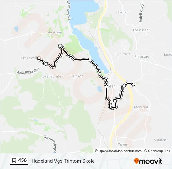 456 Bus Line Map