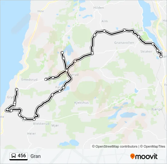 456 Bus Line Map