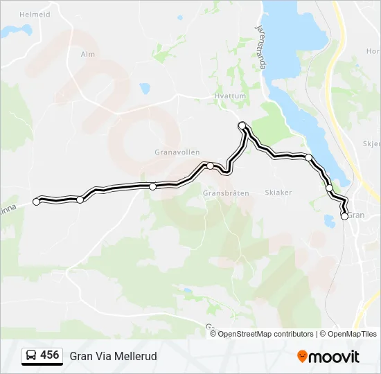 456 Bus Line Map