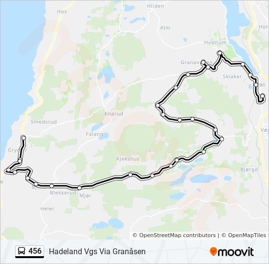 456 bus Line Map